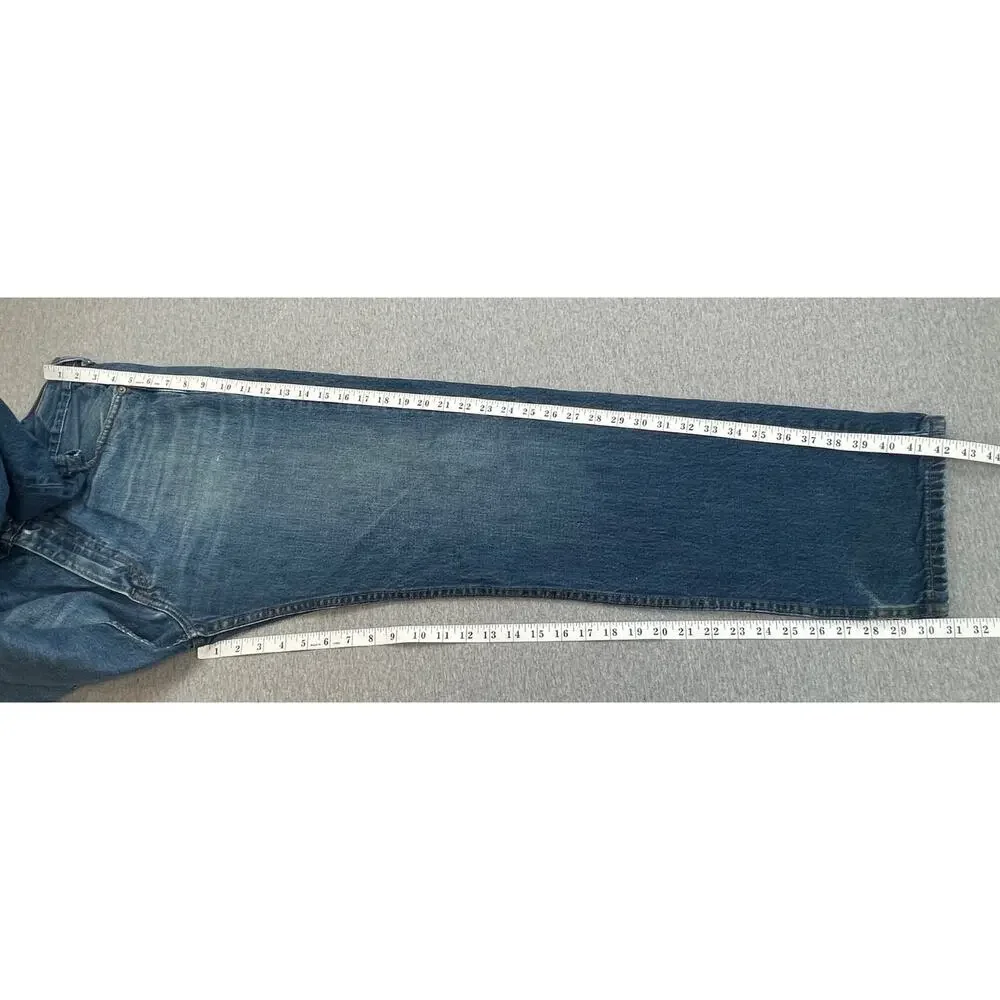 Levis 505 Jeans Mens 38 x 32 Blue 100% Cotton Regular Fit Straight Leg‎